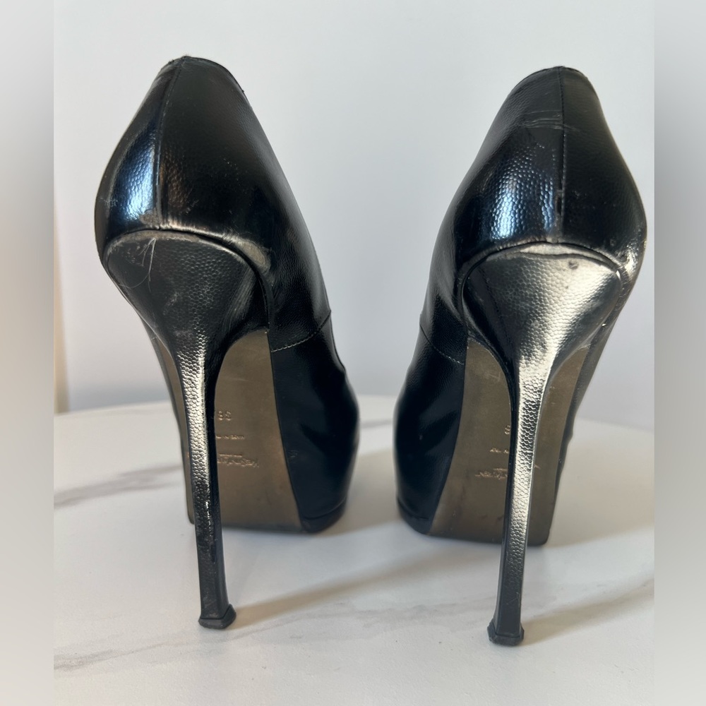 Saint Laurent Black Platform Heels - Picture 3 of 5